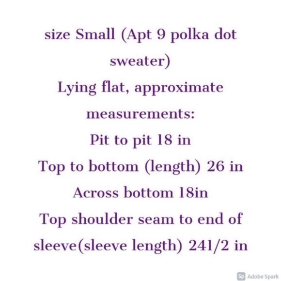 Offer$10 Apt 9 sweater black multi color metallic accent polka dot casual S - Picture 14 of 17